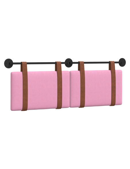 Testata appesa Tinta unita Rosa 140 x 40 cm Legno multistrato
