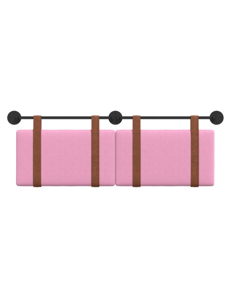Testata appesa Tinta unita Rosa 140 x 40 cm Legno multistrato