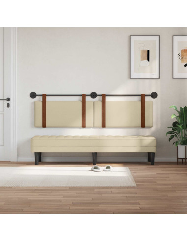 Testata appesa Tinta unita Crema 180 x 40 cm Legno multistrato