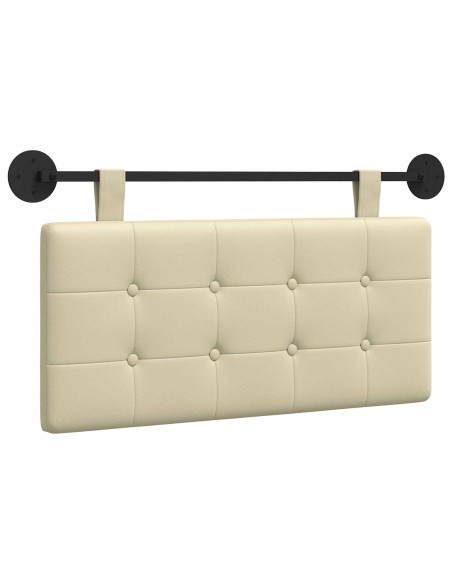 Testata appesa Crema 100 x 55 x 5 cm Pelle Sintetica