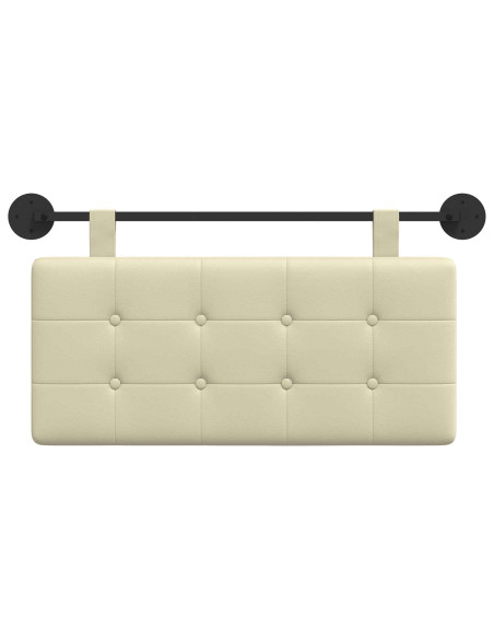 Testata appesa Crema 100 x 55 x 5 cm Pelle Sintetica