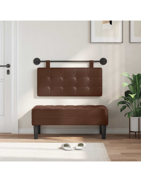 Testata appesa Marrone 100 x 55 x 5 cm Pelle Sintetica