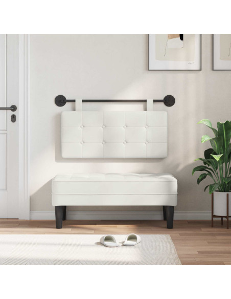 Testata appesa Bianco 100 x 55 x 5 cm Pelle Sintetica