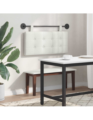 Testata appesa Bianco 100 x 55 x 5 cm Pelle Sintetica