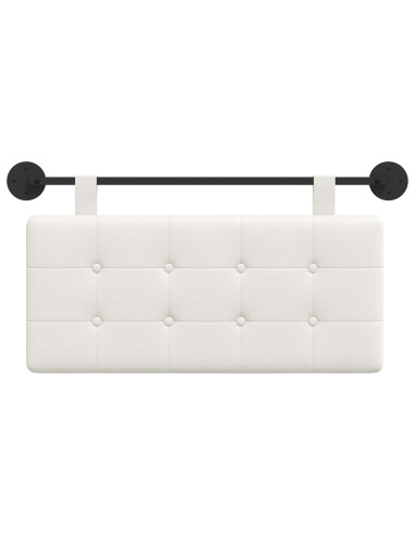 Testata appesa Bianco 100 x 55 x 5 cm Pelle Sintetica