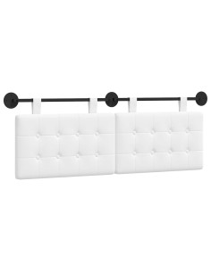 Testata appesa Montaggio a parete Bianco 130 x 55 x 5 cm 2