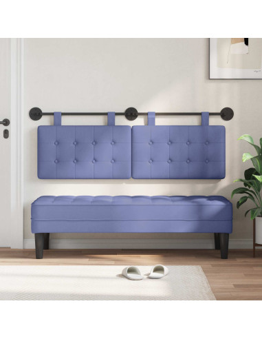 Testata appesa Montaggio a parete Blu jeans 130 x 55 x 5 cm