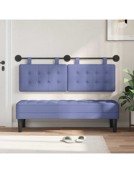 Testata appesa Montaggio a parete Blu jeans 130 x 55 x 5 cm