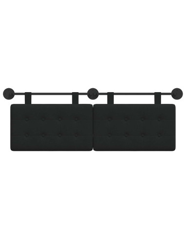 Testata appesa Montaggio a parete Nero 150 x 55 x 5 cm