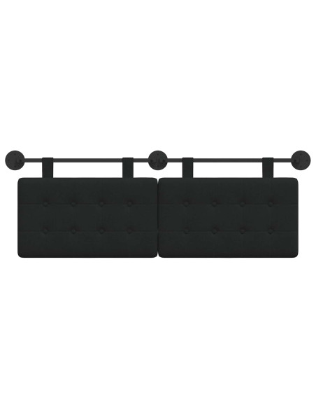 Testata appesa Montaggio a parete Nero 150 x 55 x 5 cm