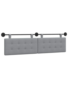 Testata appesa Grigio chiaro 190 x 55 x 5 cm Tessuto 2
