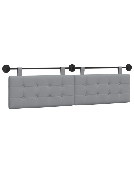 Testata appesa Grigio chiaro 190 x 55 x 5 cm Tessuto