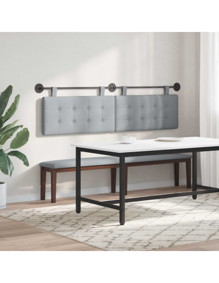 Testata appesa Grigio chiaro 190 x 55 x 5 cm Tessuto
