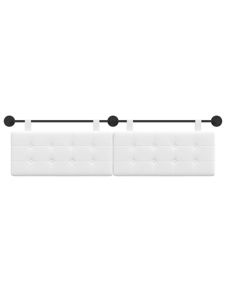 Testata appesa Bianco 190 x 55 x 5 cm Tessuto