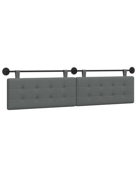 Testata appesa Montaggio a parete Grigio scuro 210 x 55 x 5 cm