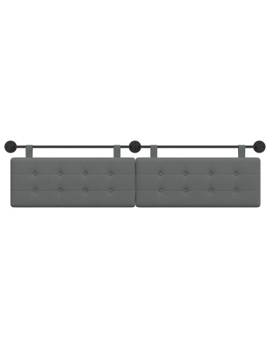 Testata appesa Montaggio a parete Grigio scuro 210 x 55 x 5 cm