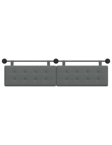 Testata appesa Montaggio a parete Grigio scuro 210 x 55 x 5 cm