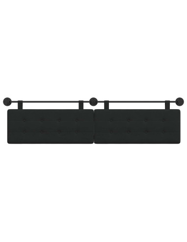 Testata appesa Montaggio a parete Nero 210 x 55 x 5 cm