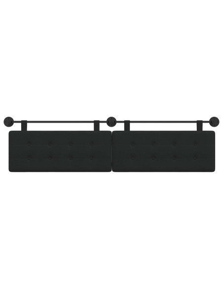 Testata appesa Montaggio a parete Nero 210 x 55 x 5 cm