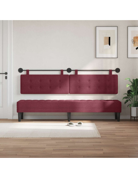 Testata appesa Montaggio a parete Rosso Vino 210 x 55 x 5 cm