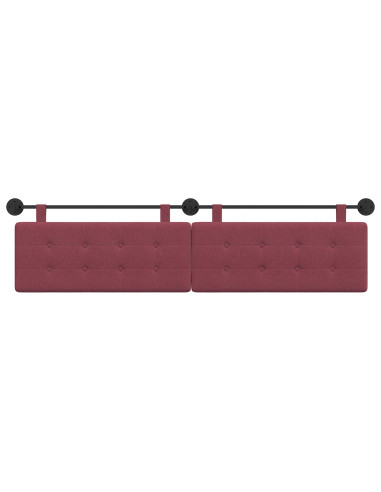 Testata appesa Montaggio a parete Rosso Vino 210 x 55 x 5 cm