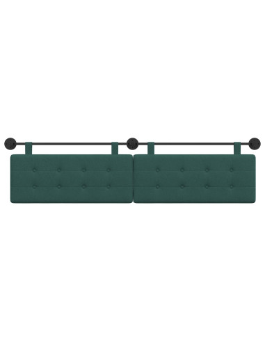 Testata appesa Montaggio a parete Verde Scuro 210 x 55 x 5 cm