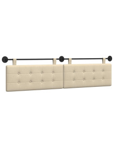 Testata appesa Montaggio a parete Crema 210 x 55 x 5 cm 2