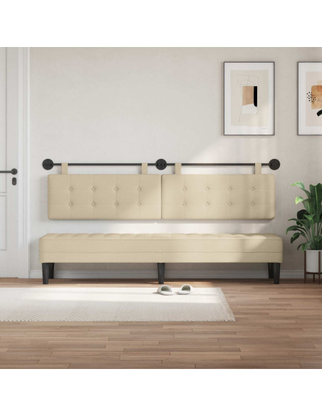 Testata appesa Montaggio a parete Crema 210 x 55 x 5 cm