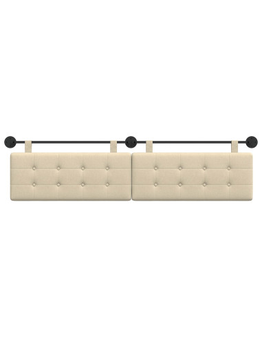 Testata appesa Montaggio a parete Crema 210 x 55 x 5 cm