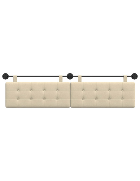 Testata appesa Montaggio a parete Crema 210 x 55 x 5 cm