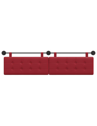 Testata appesa Rosso Vino 210 x 55 x 5 cm Pelle Sintetica
