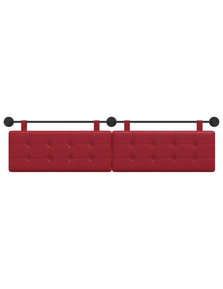 Testata appesa Rosso Vino 210 x 55 x 5 cm Pelle Sintetica