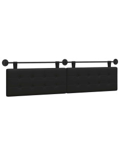 Testata appesa Nero 210 x 55 x 5 cm Pelle Sintetica 2