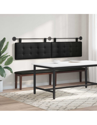 Testata appesa Nero 210 x 55 x 5 cm Pelle Sintetica