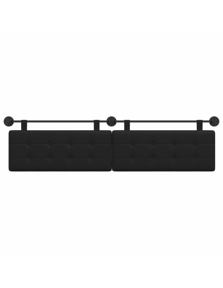 Testata appesa Nero 210 x 55 x 5 cm Pelle Sintetica