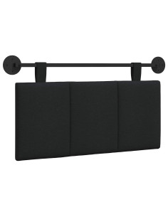 Testata appesa Montaggio a parete Nero 90 x 55 x 5 cm Tessuto 2