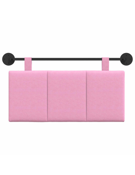 Testata appesa Montaggio a parete Rosa 90 x 55 x 5 cm Tessuto