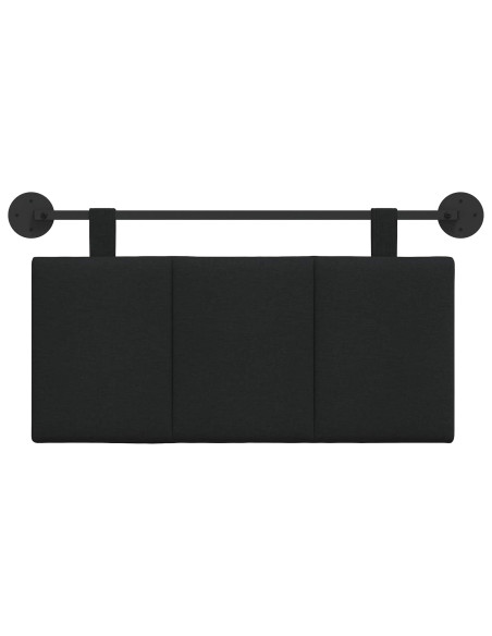 Testata appesa Montaggio a parete Nero 100 x 55 x 5 cm Tessuto