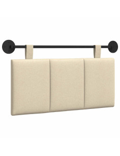 Testata appesa Montaggio a parete Crema 100 x 55 x 5 cm Tessuto 2