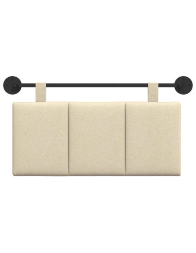 Testata appesa Montaggio a parete Crema 100 x 55 x 5 cm Tessuto