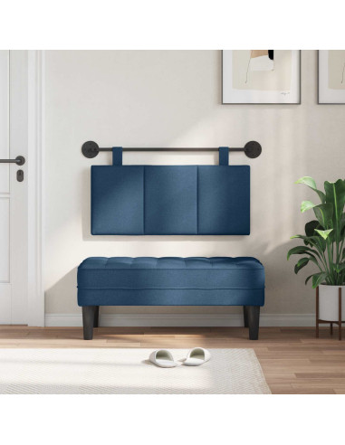 Testata appesa Montaggio a parete Blu 100 x 55 x 5 cm Tessuto