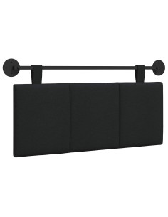 Testata appesa Montaggio a parete Nero 110 x 55 x 5 cm Tessuto 2