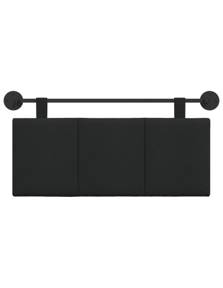 Testata appesa Montaggio a parete Nero 110 x 55 x 5 cm Tessuto