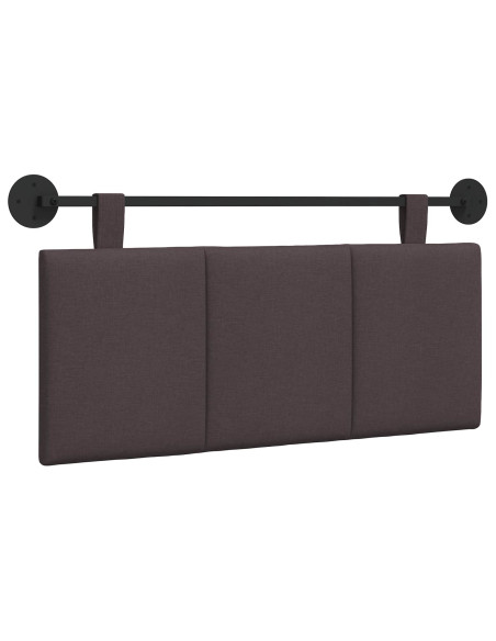 Testata appesa Rigato Marrone Scuro 110 x 55 x 5 cm Tessuto