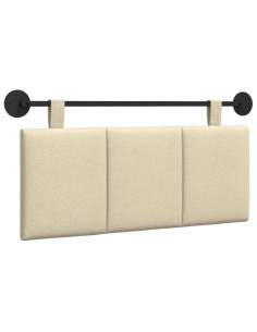 Testata appesa Montaggio a parete Crema 110 x 55 x 5 cm Tessuto 2