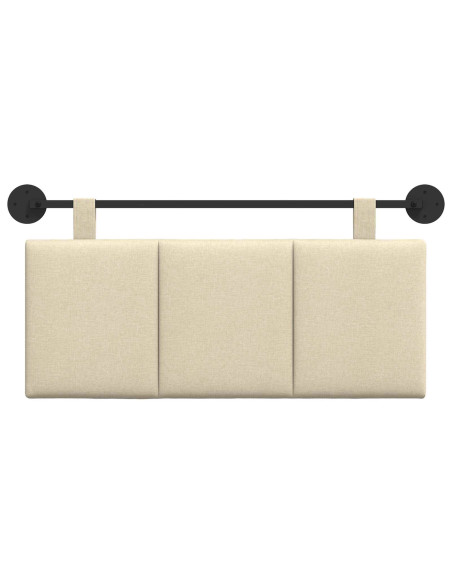 Testata appesa Montaggio a parete Crema 110 x 55 x 5 cm Tessuto