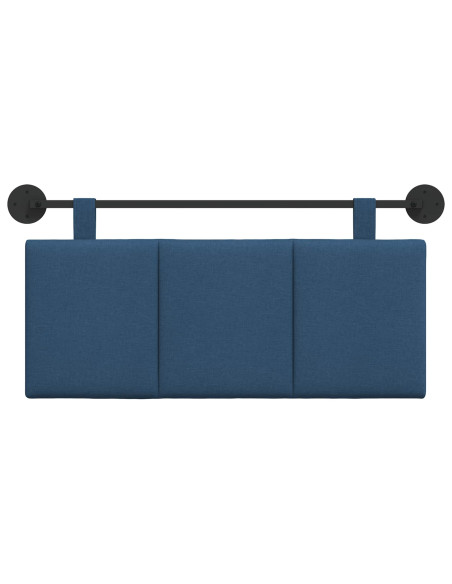 Testata appesa Montaggio a parete Blu 110 x 55 x 5 cm Tessuto