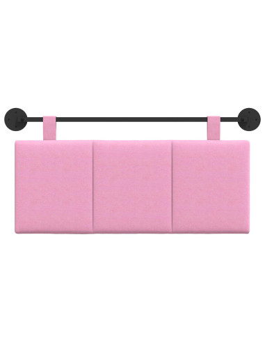 Testata appesa Montaggio a parete Rosa 110 x 55 x 5 cm Tessuto