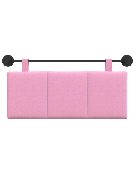 Testata appesa Montaggio a parete Rosa 110 x 55 x 5 cm Tessuto