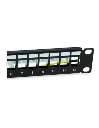 12-PORT KEYSTONE SHIELDED PATCH PAN